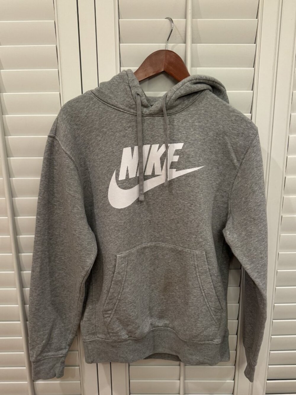 Nike Light Gray Hoodie - Size S